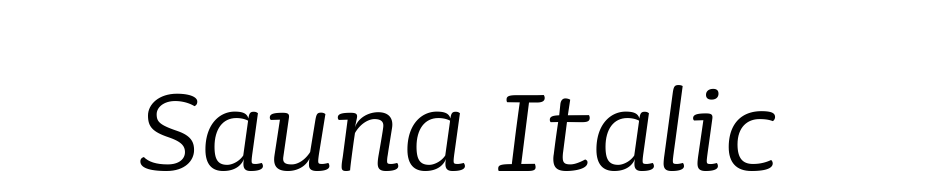 Sauna Italic Font Download Free